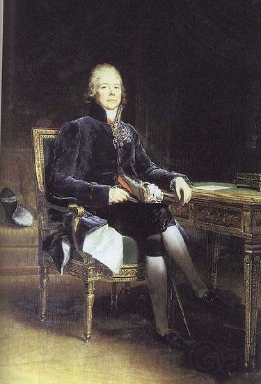Francois Pascal Simon Gerard Portrait of French stateman Charles Maurice Talleyrand-Perigord Norge oil painting art